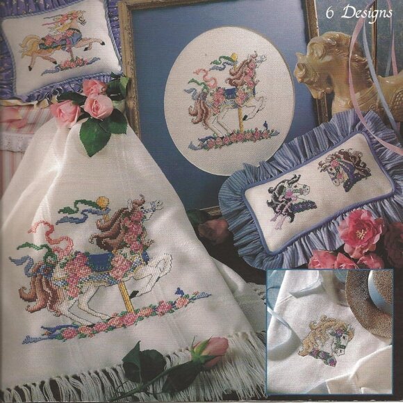 Leisure Arts Leaflet 2366 Carousel Magic Cross Stitch Chart - Picture 1 of 5